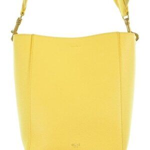 Celine Shoulder Bag Leather Yellow